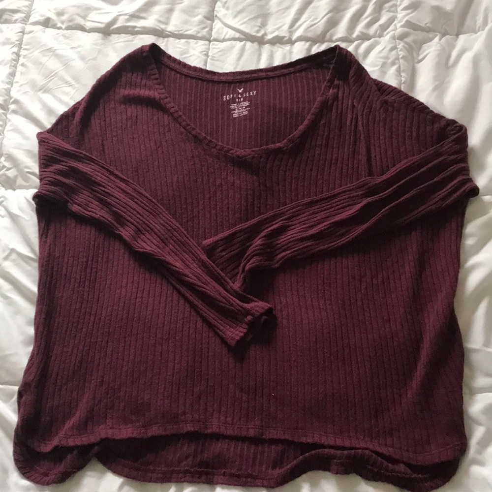 American Eagle soft and Sexy ribbed long sleeve